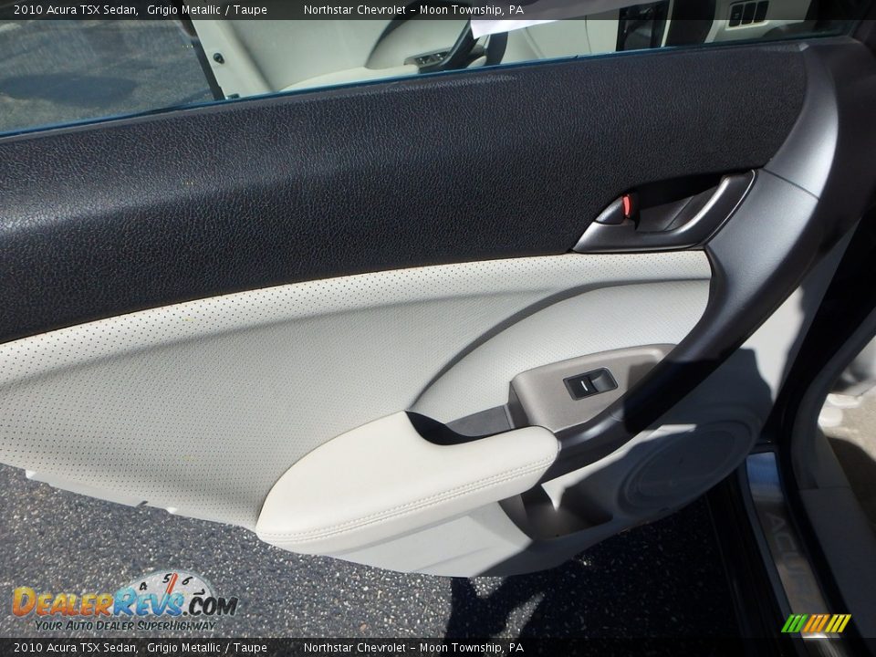 2010 Acura TSX Sedan Grigio Metallic / Taupe Photo #24