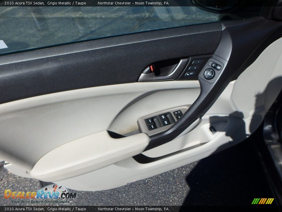 2010 Acura TSX Sedan Grigio Metallic / Taupe Photo #25