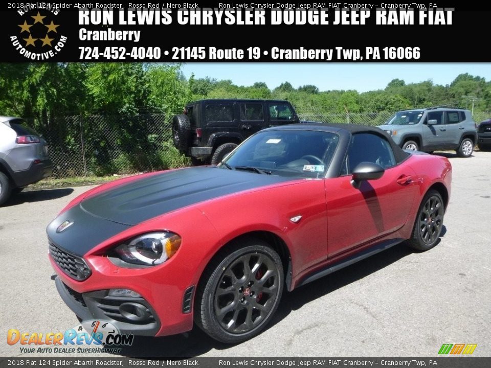2018 Fiat 124 Spider Abarth Roadster Rosso Red / Nero Black Photo #1