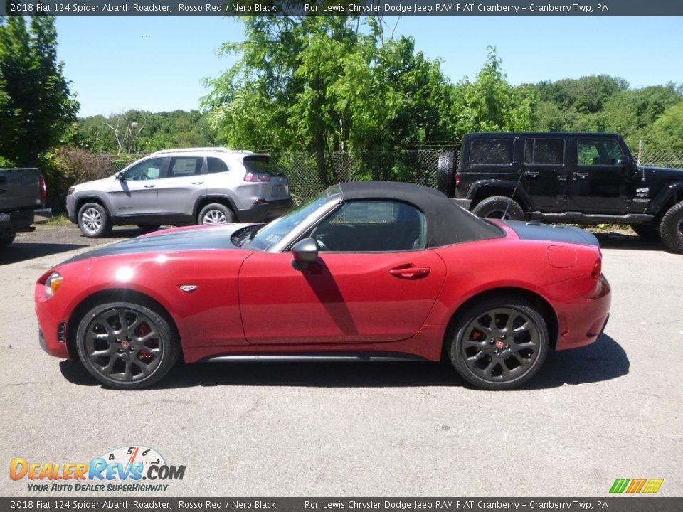 2018 Fiat 124 Spider Abarth Roadster Rosso Red / Nero Black Photo #2