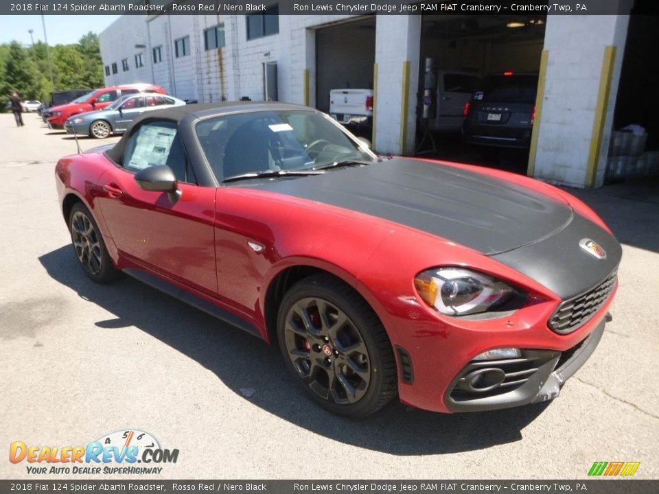 2018 Fiat 124 Spider Abarth Roadster Rosso Red / Nero Black Photo #7