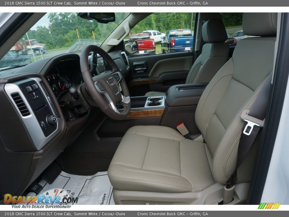 2018 GMC Sierra 1500 SLT Crew Cab Summit White / Cocoa/­Dune Photo #4