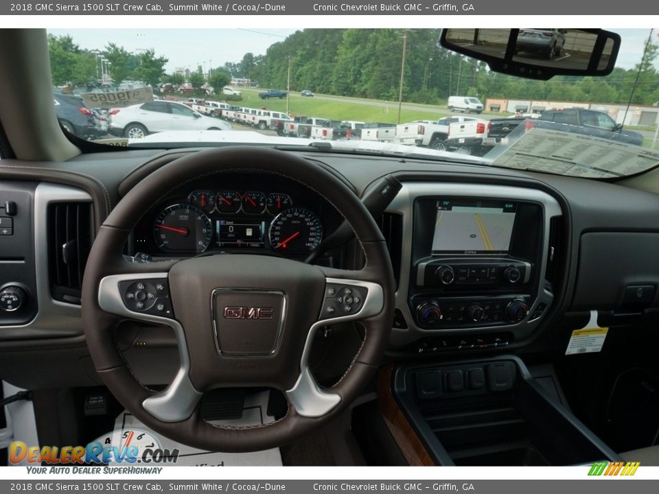 2018 GMC Sierra 1500 SLT Crew Cab Summit White / Cocoa/­Dune Photo #5