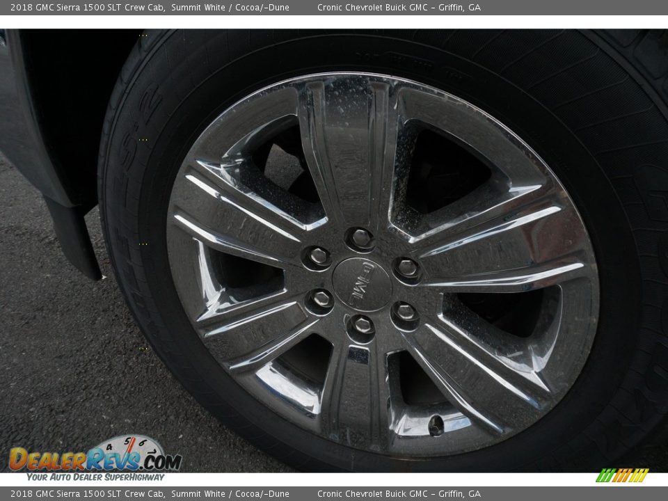 2018 GMC Sierra 1500 SLT Crew Cab Summit White / Cocoa/­Dune Photo #7