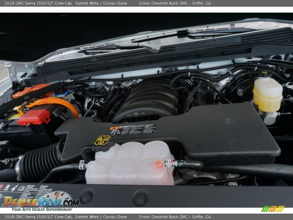 2018 GMC Sierra 1500 SLT Crew Cab Summit White / Cocoa/­Dune Photo #8