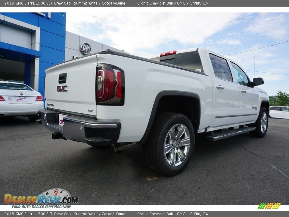2018 GMC Sierra 1500 SLT Crew Cab Summit White / Cocoa/­Dune Photo #10