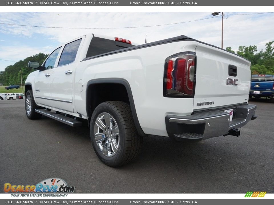 2018 GMC Sierra 1500 SLT Crew Cab Summit White / Cocoa/­Dune Photo #12