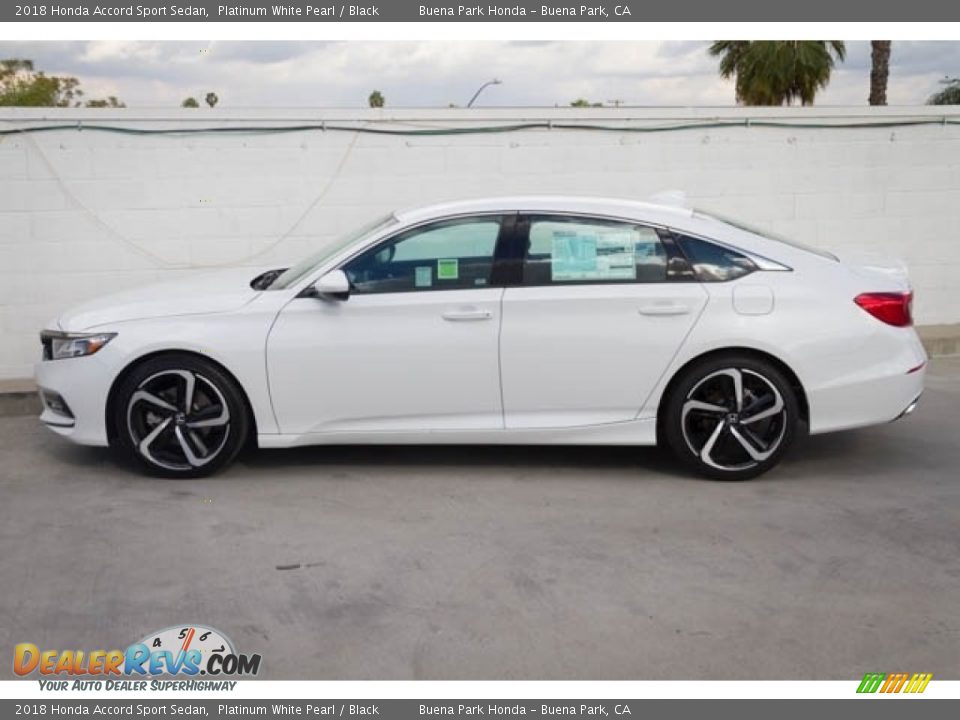 2018 Honda Accord Sport Sedan Platinum White Pearl / Black Photo #9