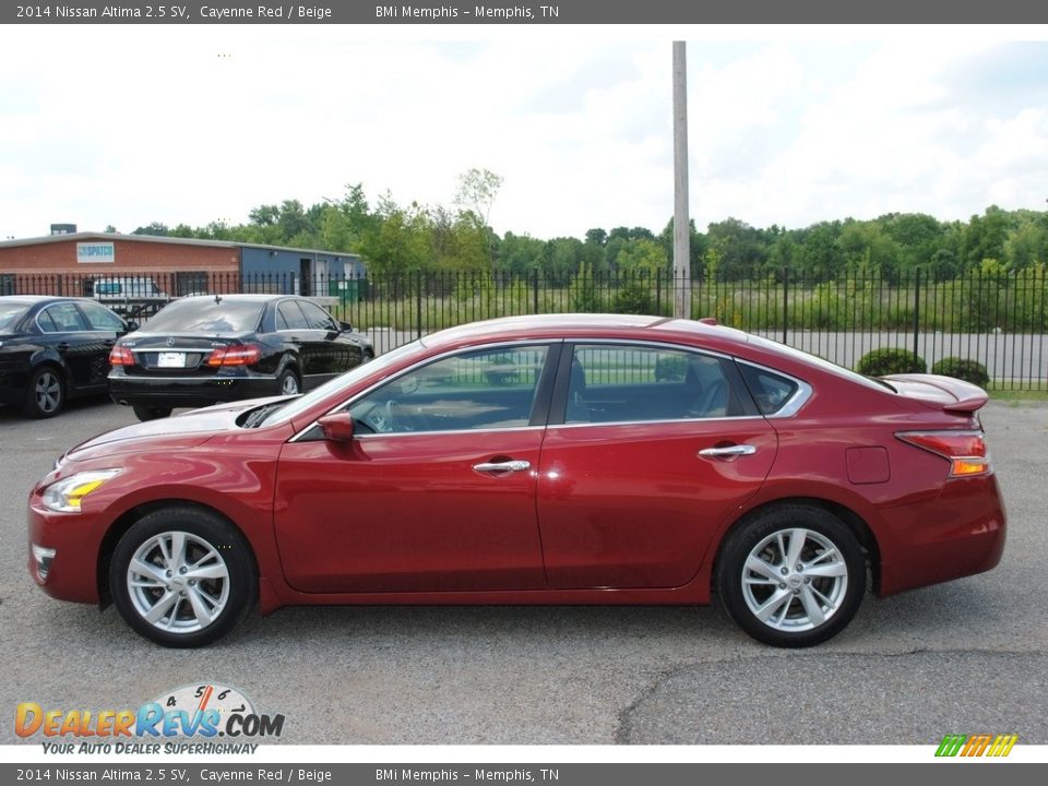 2014 Nissan Altima 2.5 SV Cayenne Red / Beige Photo #2