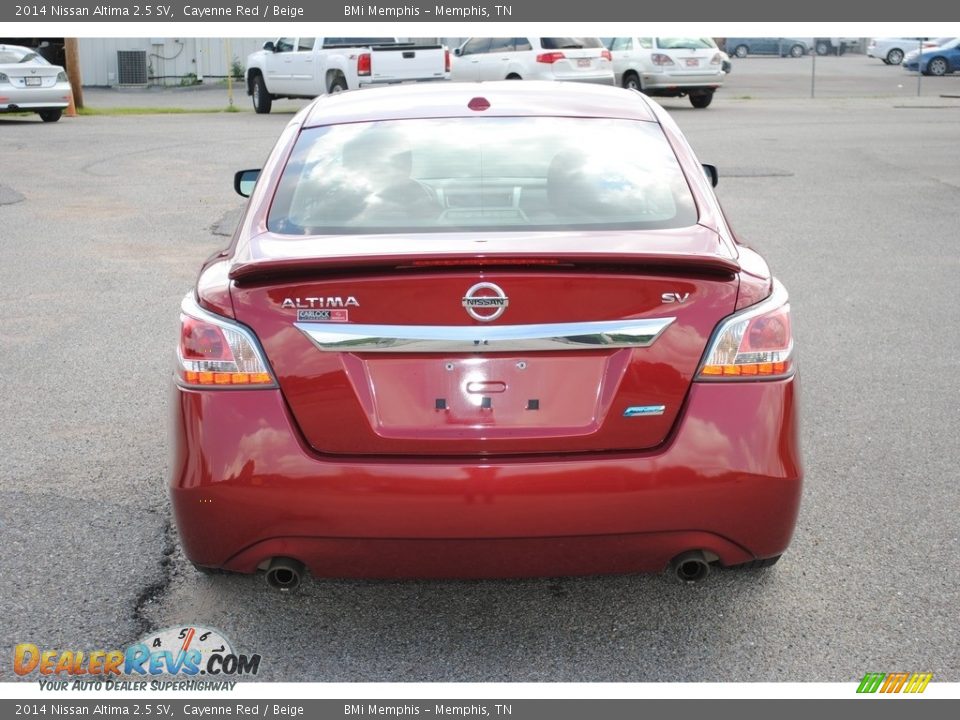 2014 Nissan Altima 2.5 SV Cayenne Red / Beige Photo #4