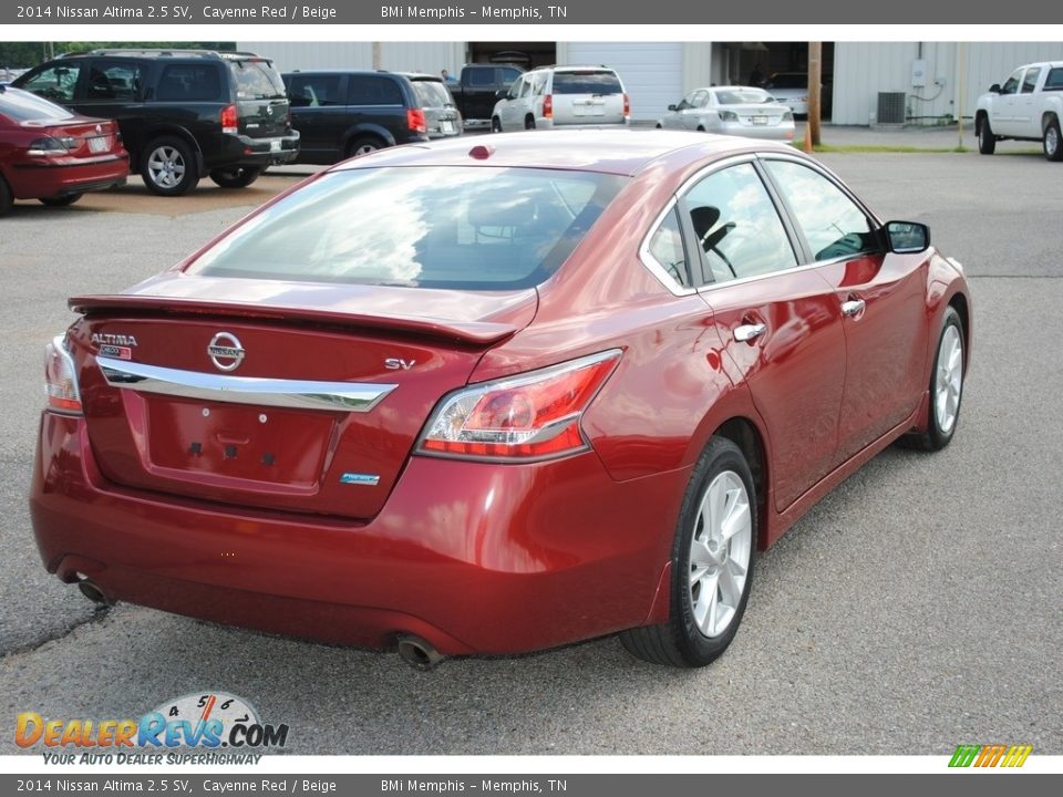 2014 Nissan Altima 2.5 SV Cayenne Red / Beige Photo #5