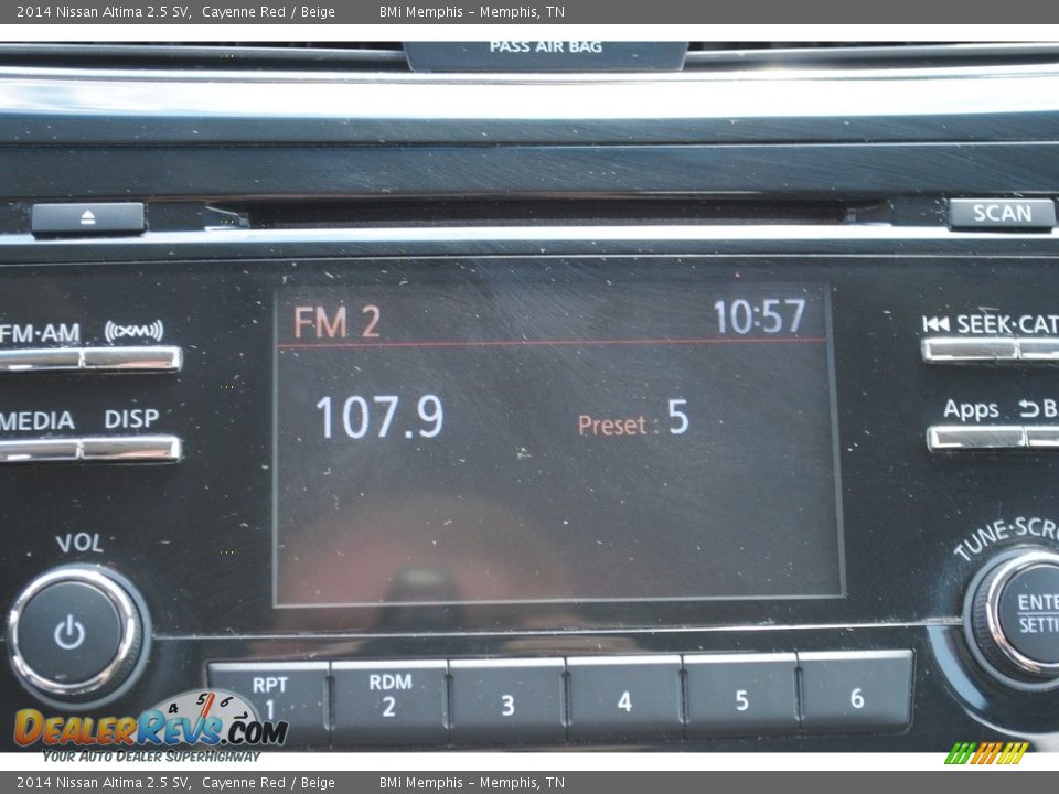 2014 Nissan Altima 2.5 SV Cayenne Red / Beige Photo #17