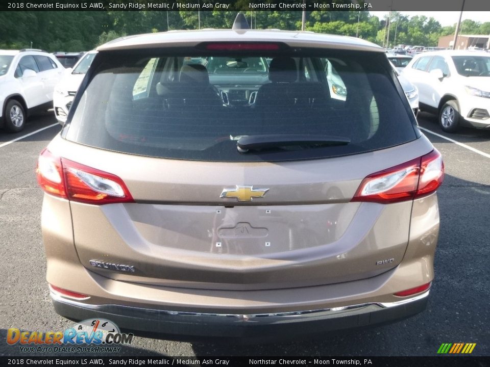 2018 Chevrolet Equinox LS AWD Sandy Ridge Metallic / Medium Ash Gray Photo #3