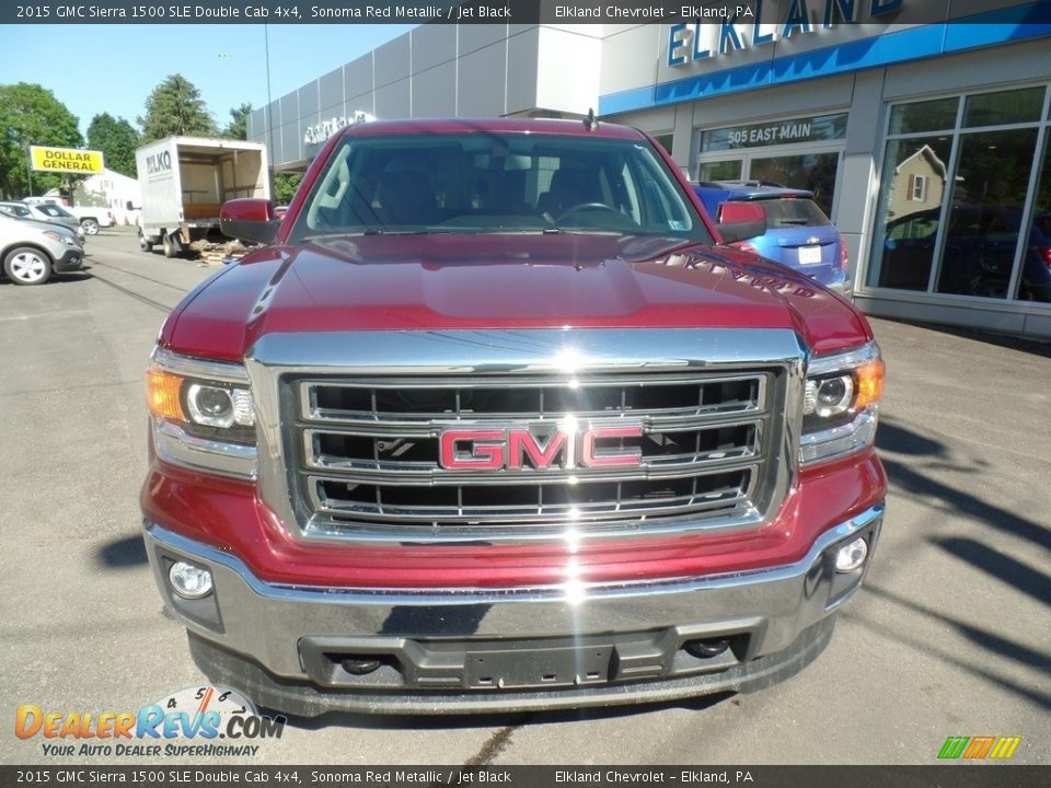 2015 GMC Sierra 1500 SLE Double Cab 4x4 Sonoma Red Metallic / Jet Black Photo #3