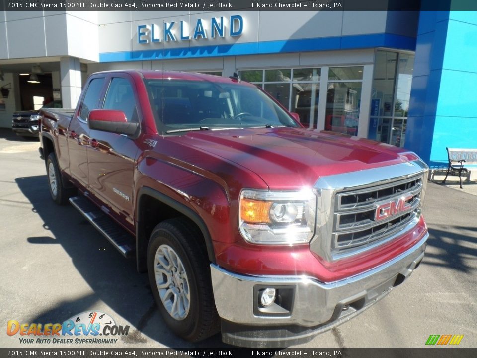 2015 GMC Sierra 1500 SLE Double Cab 4x4 Sonoma Red Metallic / Jet Black Photo #4