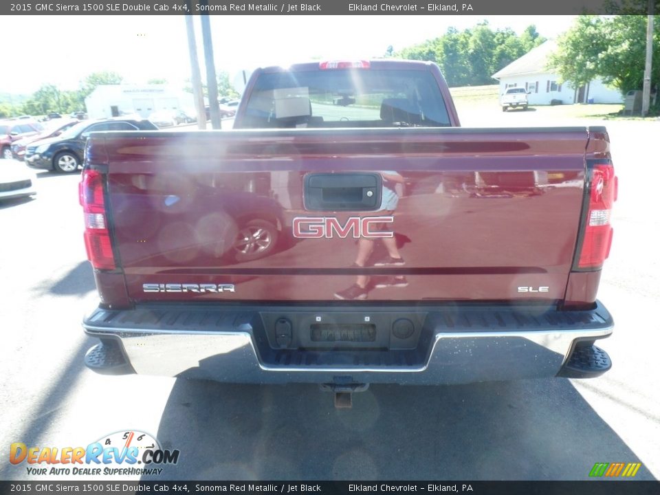 2015 GMC Sierra 1500 SLE Double Cab 4x4 Sonoma Red Metallic / Jet Black Photo #7