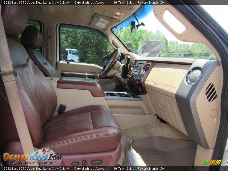 2012 Ford F250 Super Duty Lariat Crew Cab 4x4 Oxford White / Adobe Photo #12