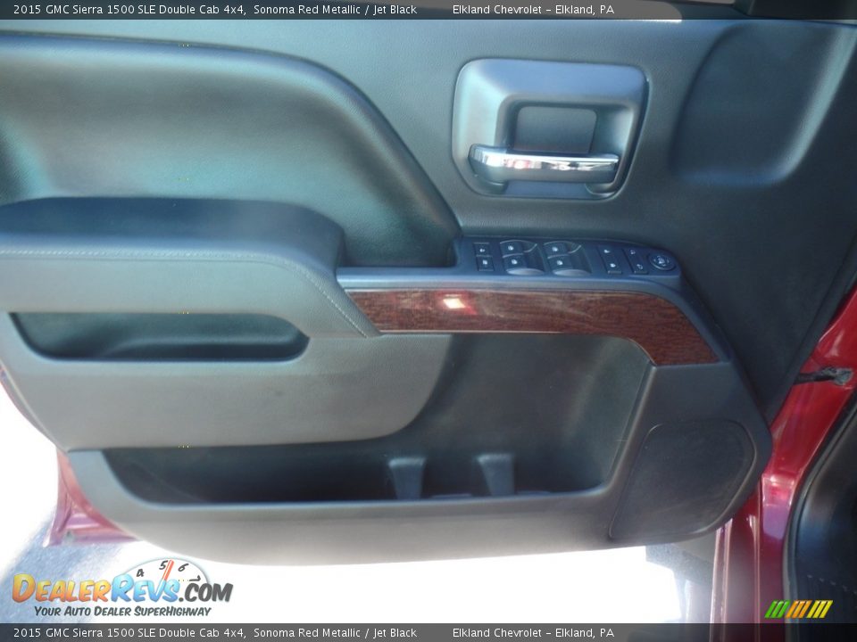 2015 GMC Sierra 1500 SLE Double Cab 4x4 Sonoma Red Metallic / Jet Black Photo #15