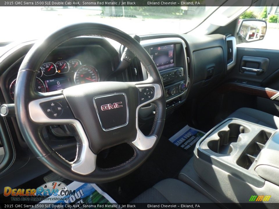 2015 GMC Sierra 1500 SLE Double Cab 4x4 Sonoma Red Metallic / Jet Black Photo #20