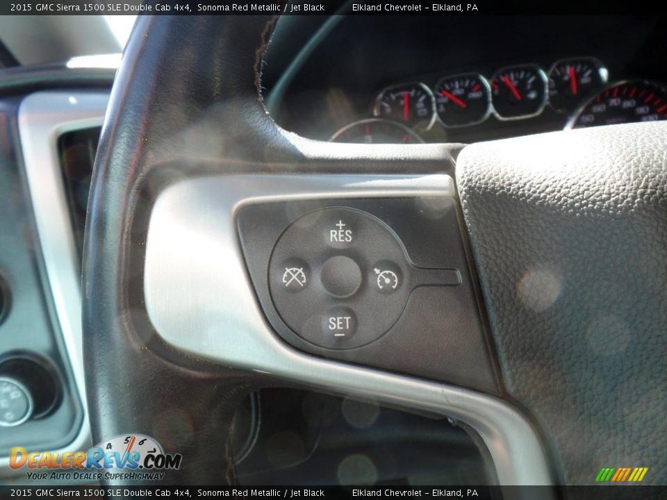 2015 GMC Sierra 1500 SLE Double Cab 4x4 Sonoma Red Metallic / Jet Black Photo #24