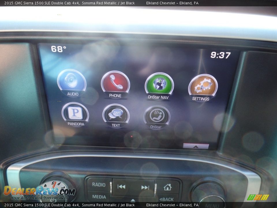 2015 GMC Sierra 1500 SLE Double Cab 4x4 Sonoma Red Metallic / Jet Black Photo #30