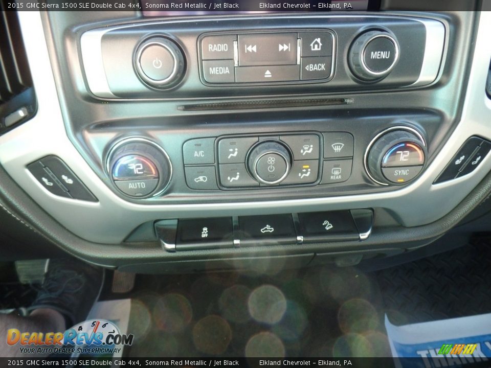 2015 GMC Sierra 1500 SLE Double Cab 4x4 Sonoma Red Metallic / Jet Black Photo #34