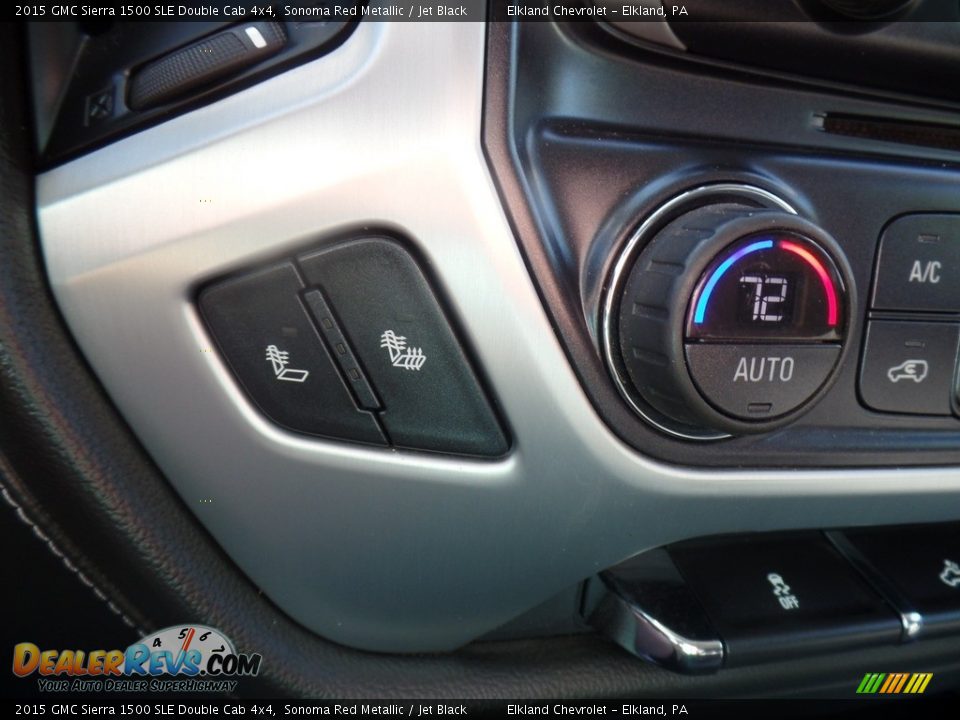 2015 GMC Sierra 1500 SLE Double Cab 4x4 Sonoma Red Metallic / Jet Black Photo #35