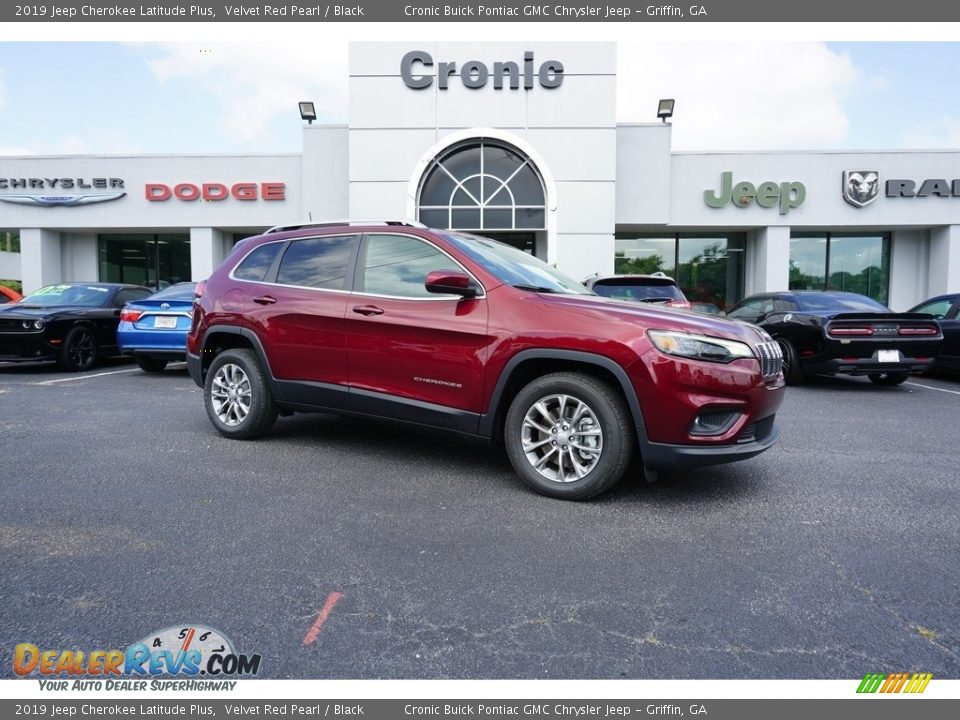 2019 Jeep Cherokee Latitude Plus Velvet Red Pearl / Black Photo #1