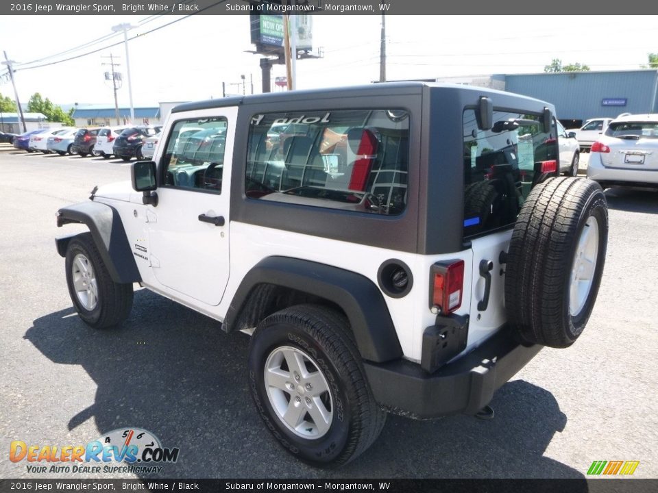 2016 Jeep Wrangler Sport Bright White / Black Photo #6