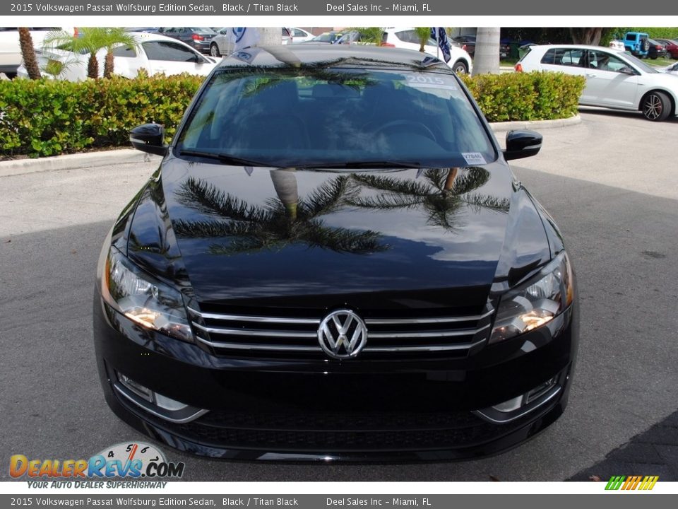 2015 Volkswagen Passat Wolfsburg Edition Sedan Black / Titan Black Photo #1