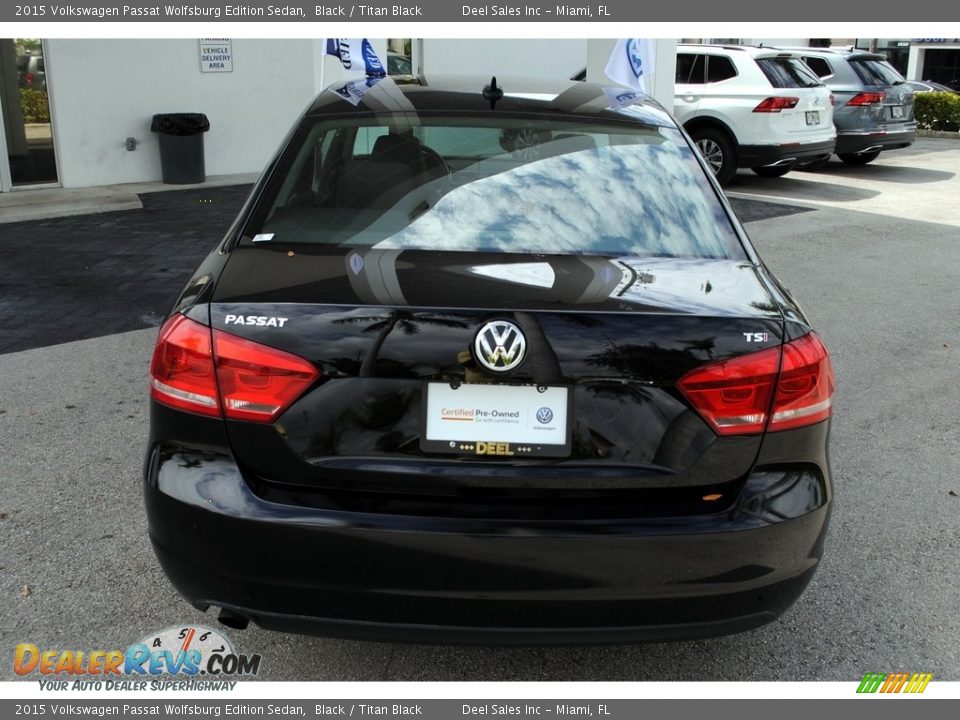 2015 Volkswagen Passat Wolfsburg Edition Sedan Black / Titan Black Photo #6