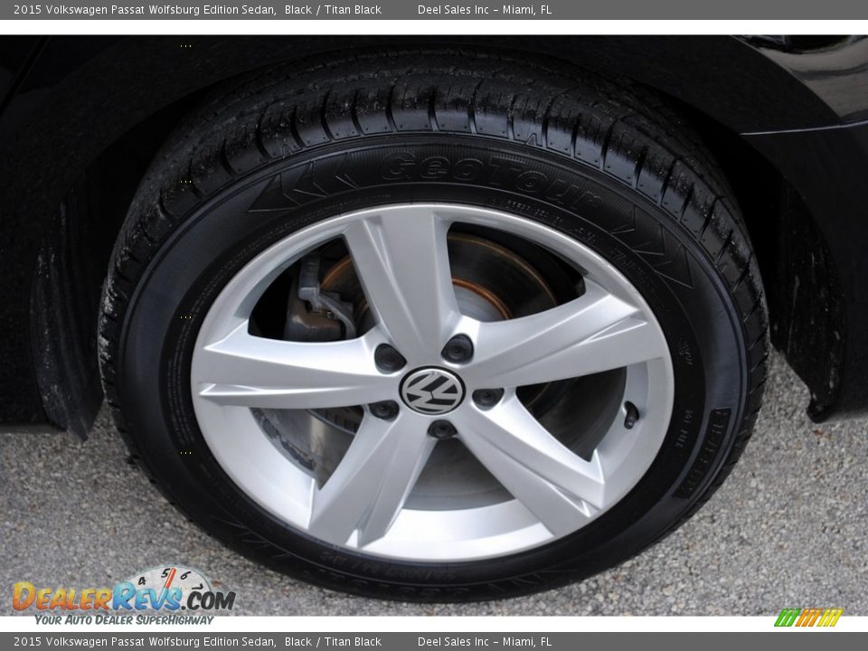 2015 Volkswagen Passat Wolfsburg Edition Sedan Black / Titan Black Photo #9
