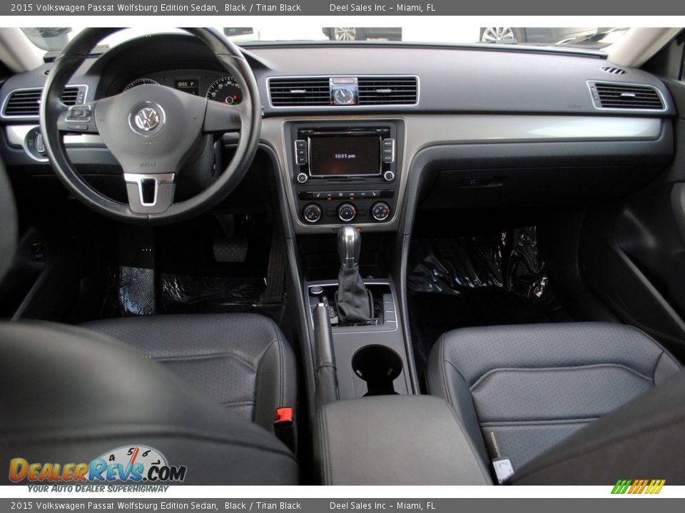 2015 Volkswagen Passat Wolfsburg Edition Sedan Black / Titan Black Photo #11