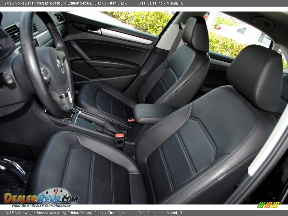 2015 Volkswagen Passat Wolfsburg Edition Sedan Black / Titan Black Photo #12