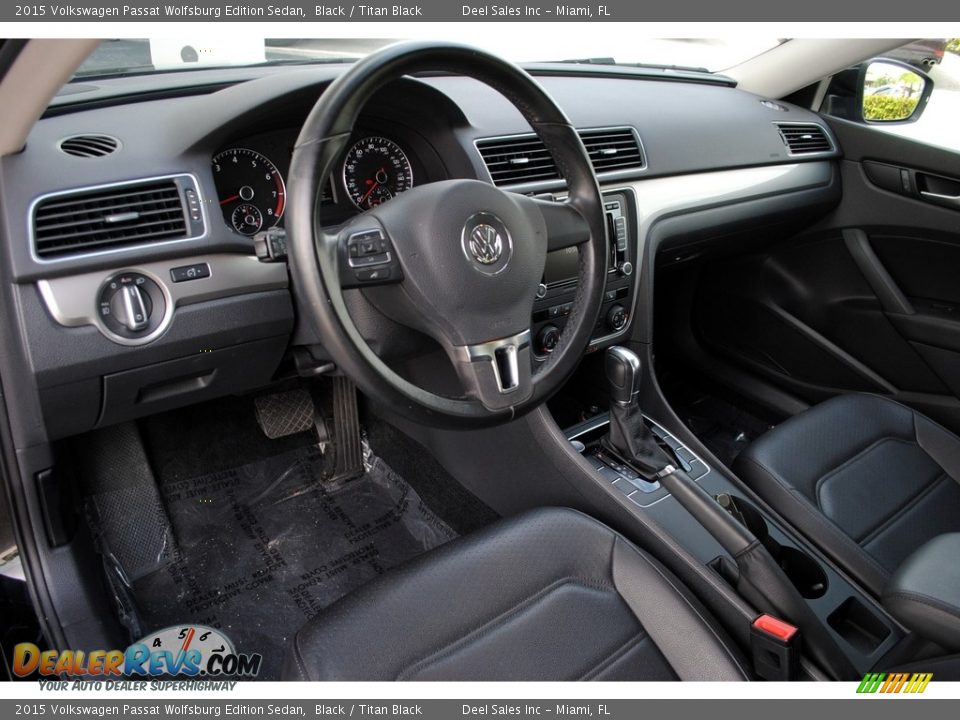 2015 Volkswagen Passat Wolfsburg Edition Sedan Black / Titan Black Photo #13