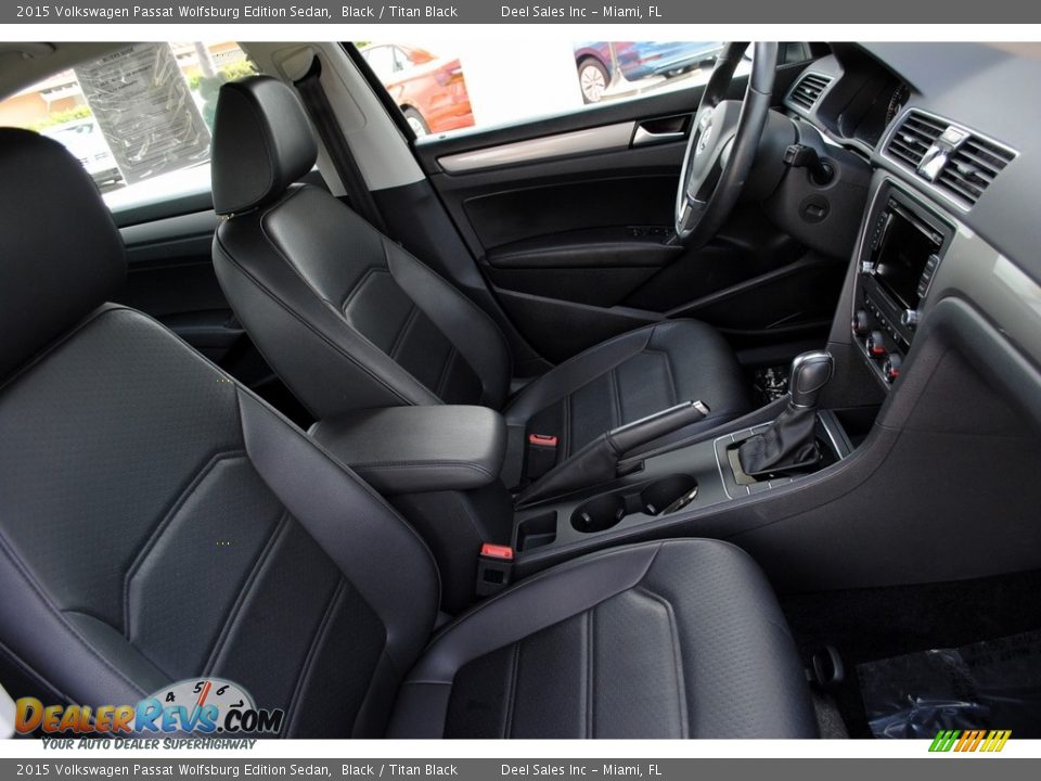 2015 Volkswagen Passat Wolfsburg Edition Sedan Black / Titan Black Photo #17