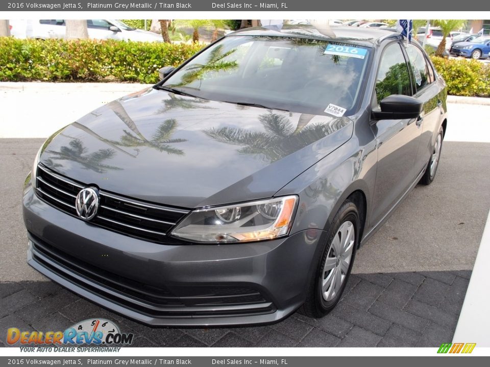 2016 Volkswagen Jetta S Platinum Grey Metallic / Titan Black Photo #4