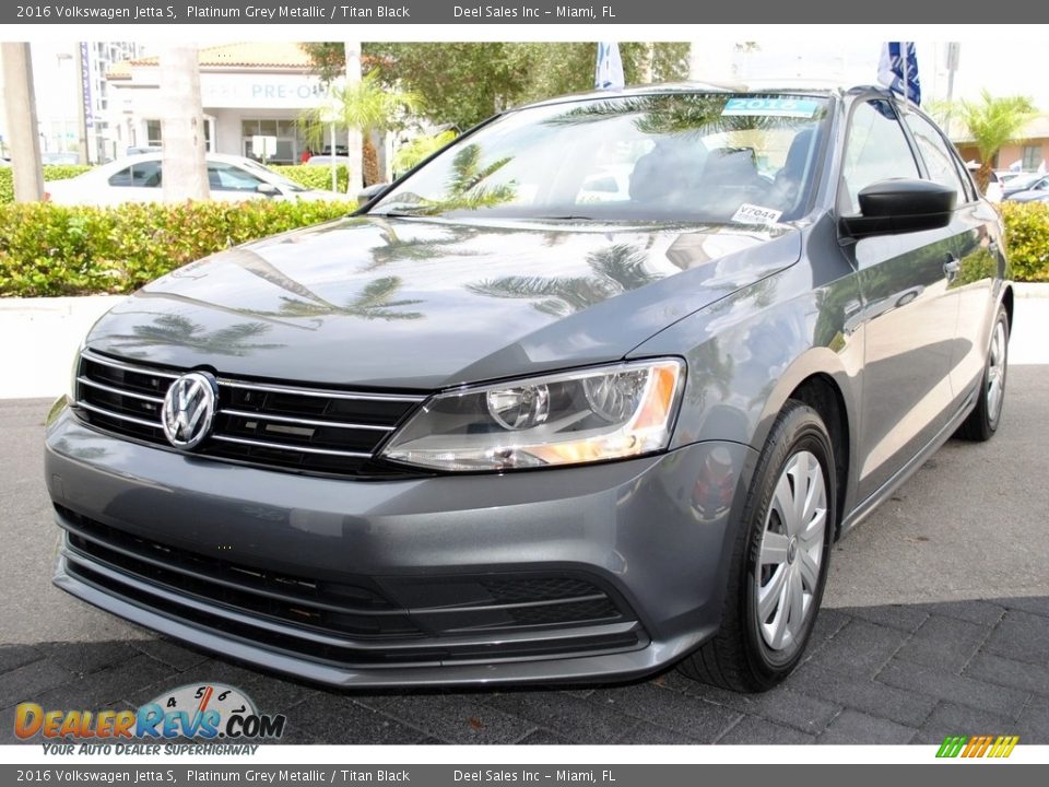 2016 Volkswagen Jetta S Platinum Grey Metallic / Titan Black Photo #5
