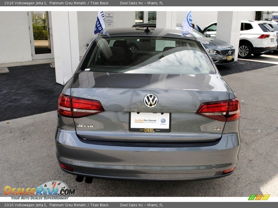 2016 Volkswagen Jetta S Platinum Grey Metallic / Titan Black Photo #8