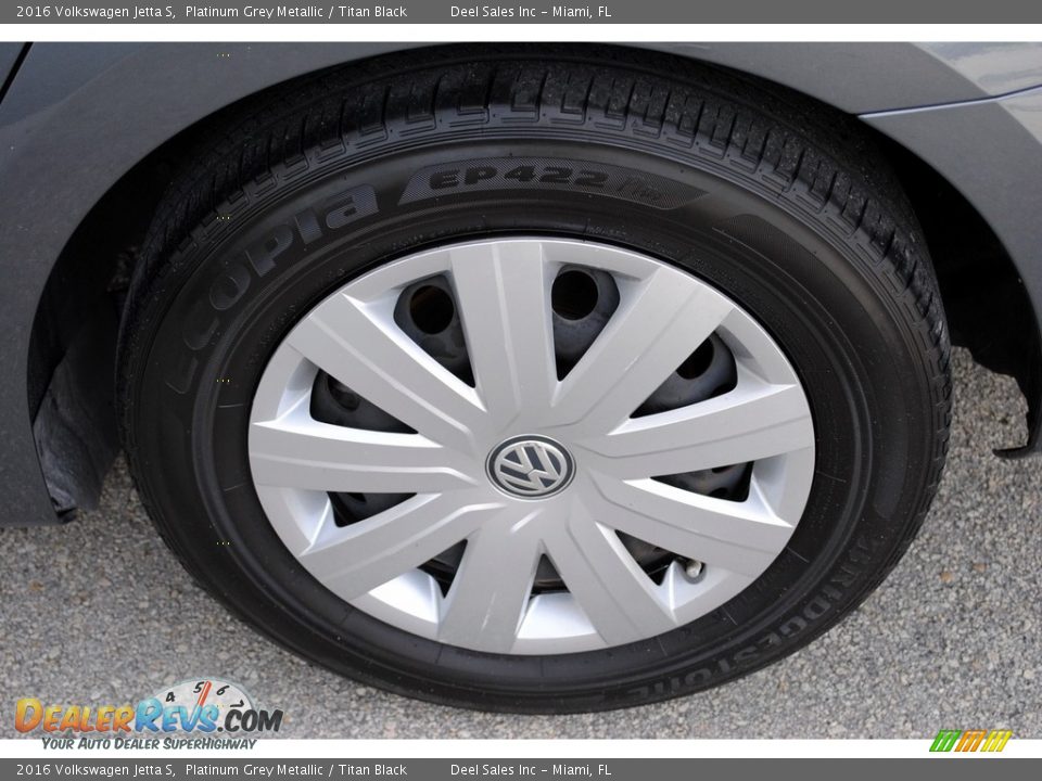 2016 Volkswagen Jetta S Platinum Grey Metallic / Titan Black Photo #11