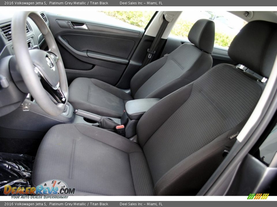 2016 Volkswagen Jetta S Platinum Grey Metallic / Titan Black Photo #14