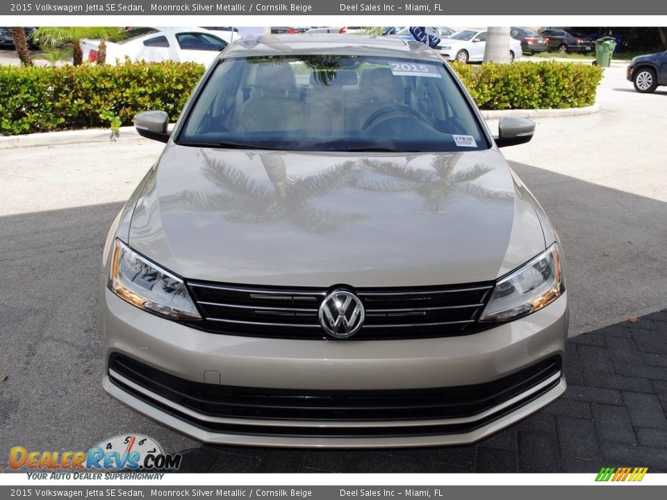 2015 Volkswagen Jetta SE Sedan Moonrock Silver Metallic / Cornsilk Beige Photo #3