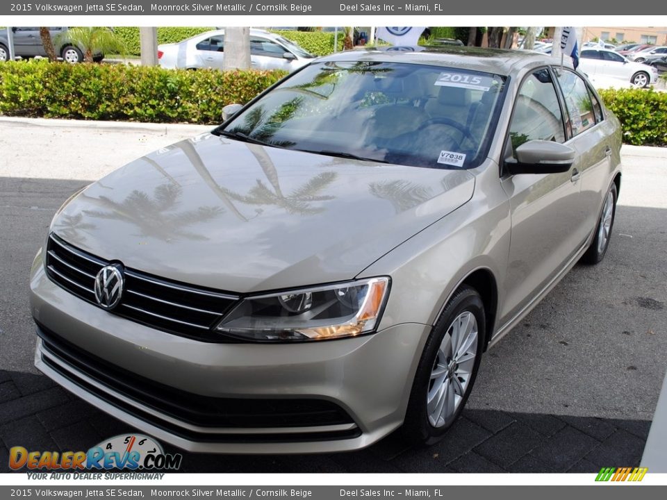 2015 Volkswagen Jetta SE Sedan Moonrock Silver Metallic / Cornsilk Beige Photo #4