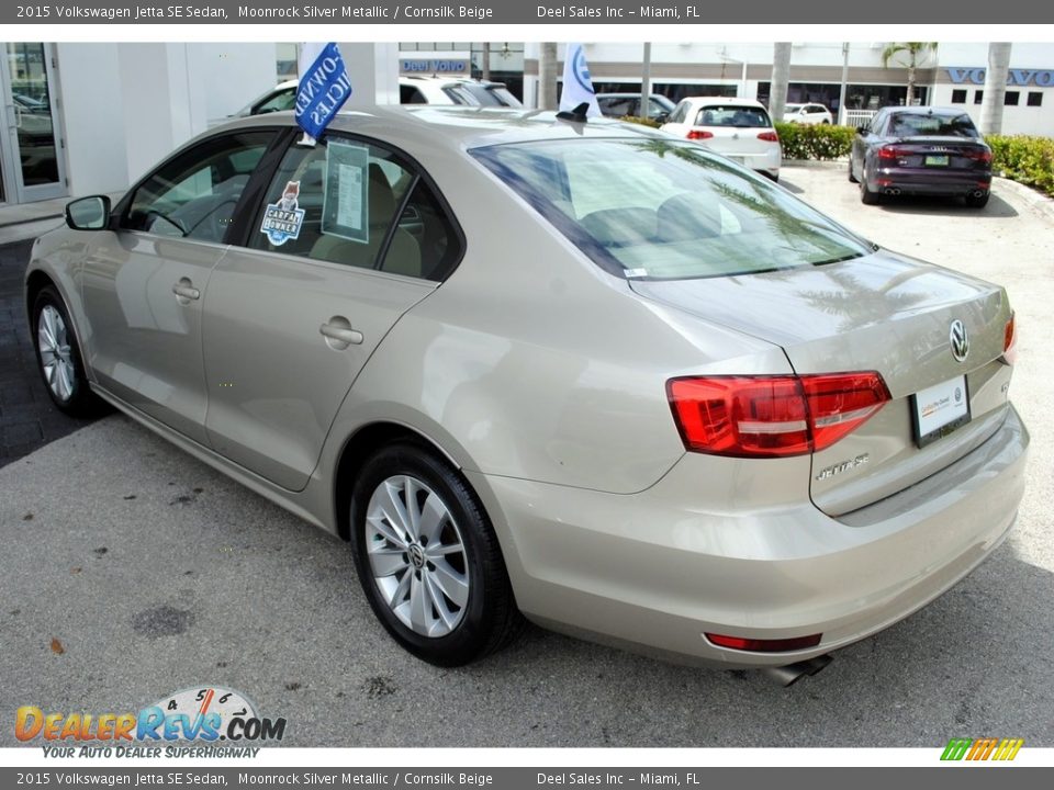 2015 Volkswagen Jetta SE Sedan Moonrock Silver Metallic / Cornsilk Beige Photo #6