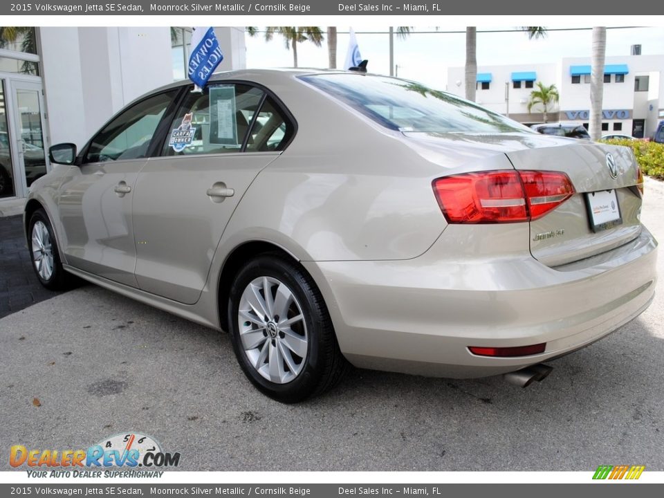2015 Volkswagen Jetta SE Sedan Moonrock Silver Metallic / Cornsilk Beige Photo #7