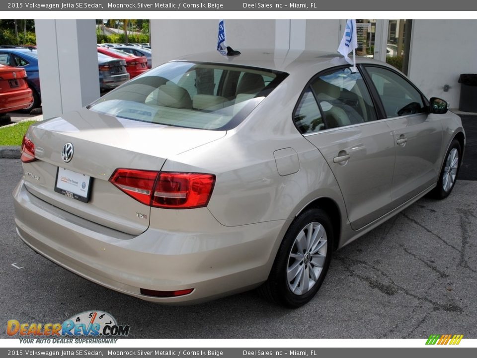 2015 Volkswagen Jetta SE Sedan Moonrock Silver Metallic / Cornsilk Beige Photo #9