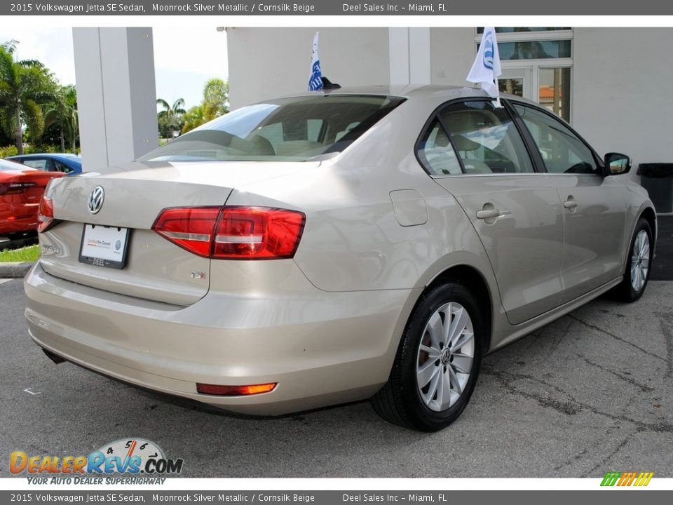 2015 Volkswagen Jetta SE Sedan Moonrock Silver Metallic / Cornsilk Beige Photo #10