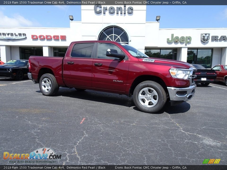 2019 Ram 1500 Tradesman Crew Cab 4x4 Delmonico Red Pearl / Black Photo #1