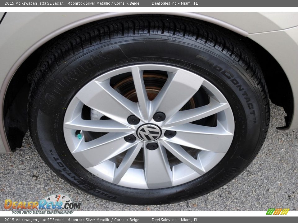 2015 Volkswagen Jetta SE Sedan Moonrock Silver Metallic / Cornsilk Beige Photo #11