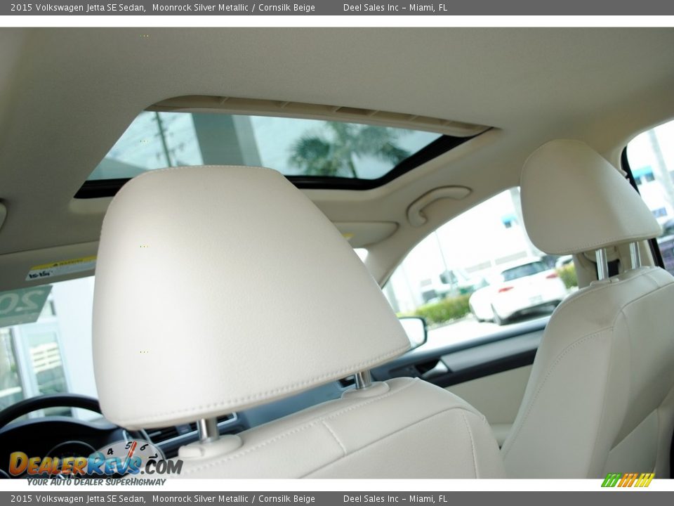 2015 Volkswagen Jetta SE Sedan Moonrock Silver Metallic / Cornsilk Beige Photo #14
